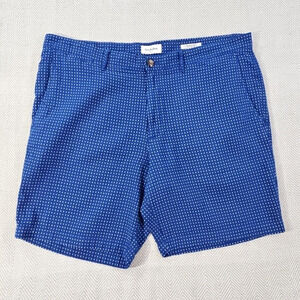 Goodfellow Linden Tech Chino Shorts Men's 40 Blue Wrinkle Resist Stretch 9" EUC